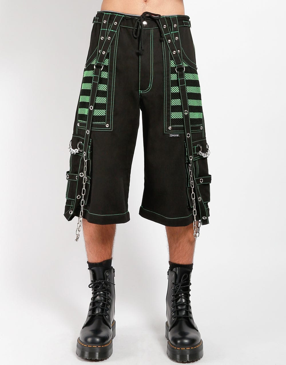 Gothic Black Green Lining Pant